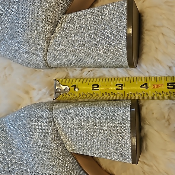 Madden Girl Glitter Fab Silver Sparkle Booties size 6.5, like new, without box - Picture 12 of 12
